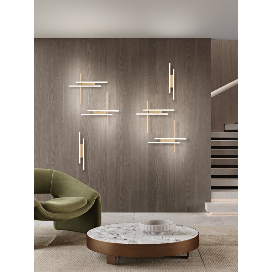 Ondaluce - dimbare LED-wandlamp MOVIDA LED/20W/230V goud
