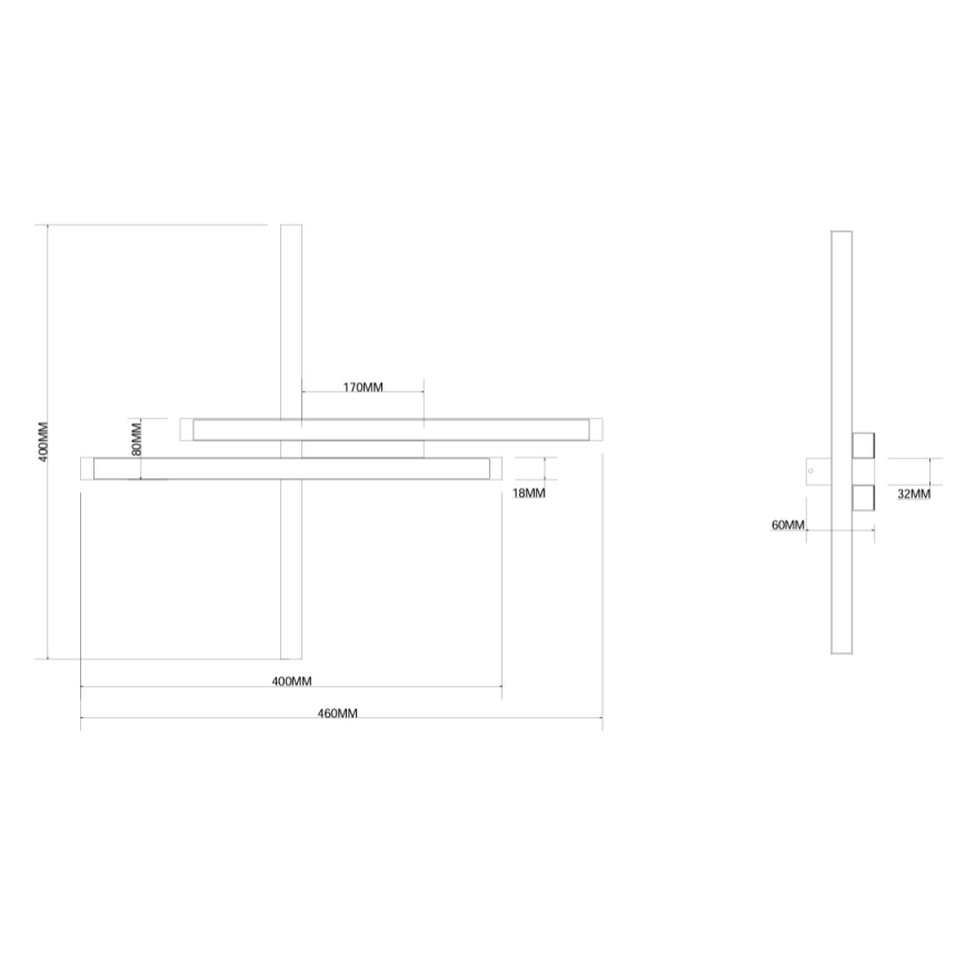 Ondaluce - dimbare LED-wandlamp MOVIDA LED/20W/230V goud