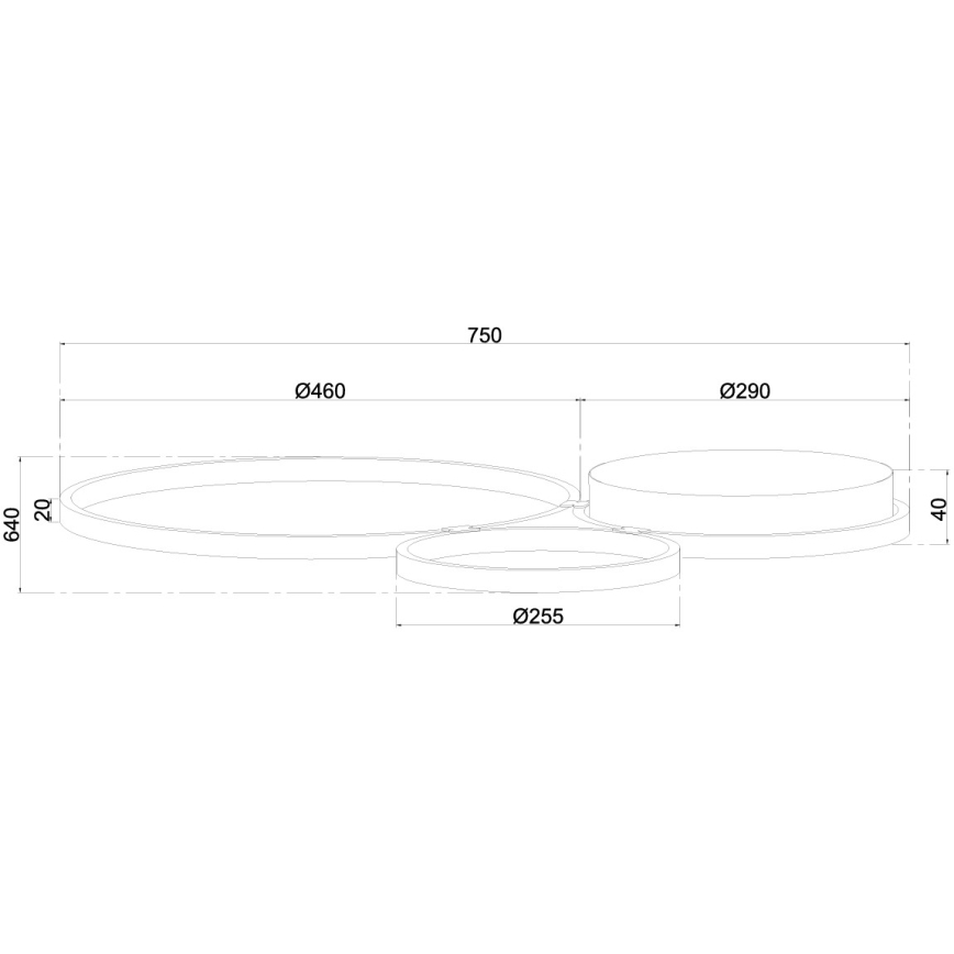Ondaluce - dimbare LED-wandlamp POIS LED/42W/230V zilverkleurig