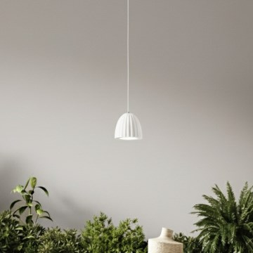 Ondaluce - Hanglamp aan kabel CONCRETE 1xGU10/7,5W/230V Ø 10,5 cm beton/wit
