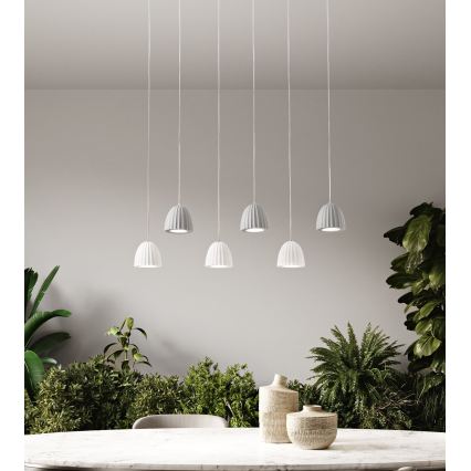 Ondaluce - Hanglamp aan kabel CONCRETE 1xGU10/7,5W/230V Ø 10,5 cm betongrijs