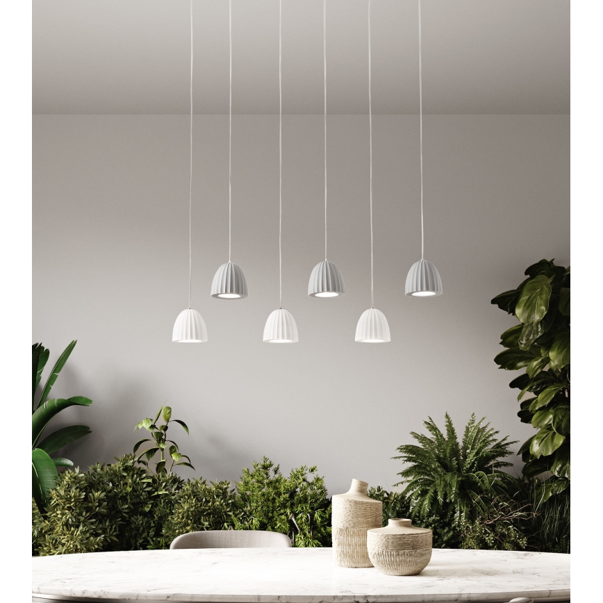 Ondaluce - Hanglamp aan kabel CONCRETE 1xGU10/7,5W/230V Ø 10,5 cm betongrijs