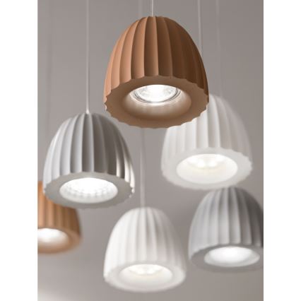Ondaluce - Hanglamp aan kabel CONCRETE 1xGU10/7,5W/230V Ø 10,5 cm betongrijs