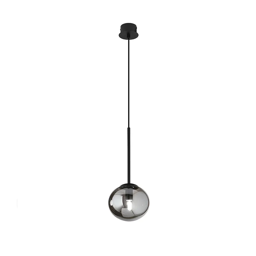 Ondaluce - Hanglamp aan kabel JEWEL 1xE14/10W/230V Ø 17 cm rookzwart