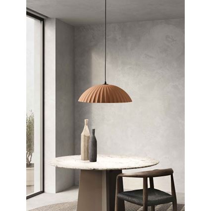 Ondaluce - Hanglamp aan kabel RUSTIC 1xE27/15W/230V Ø 50 cm beton/bruin