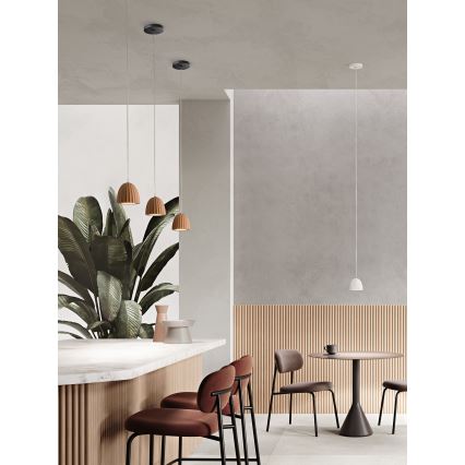 Ondaluce - Hanglamp aan snoer CONCRETE 1xGU10/7,5W/230V Ø 10,5 cm beton wit