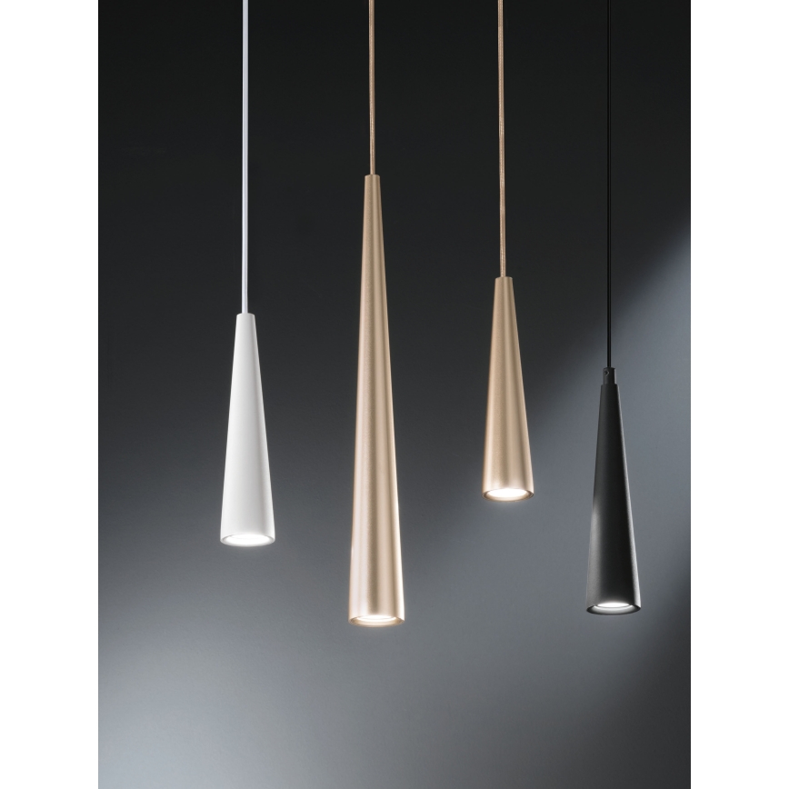 Ondaluce - Hanglamp aan snoer NOA 1xGU10/20W/230V Ø 5,5 cm goud