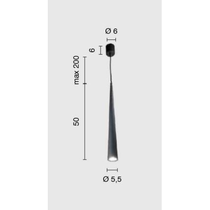 Ondaluce - Hanglamp aan snoer NOA 1xGU10/20W/230V Ø 5,5 cm goud