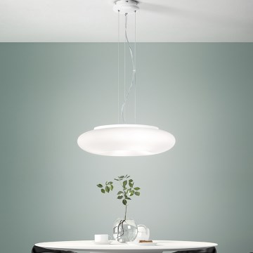 Ondaluce - Hanglamp met kabel DODI 2xE27/15W/230V Ø 53 cm wit