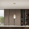 Ondaluce - Hanglamp met kabel THELMA 1xE27/15W/230V Ø 19 cm goud/rookbeige