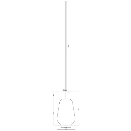Ondaluce - Hanglamp met kabel THELMA 1xE27/15W/230V Ø 19 cm goud/rookbeige