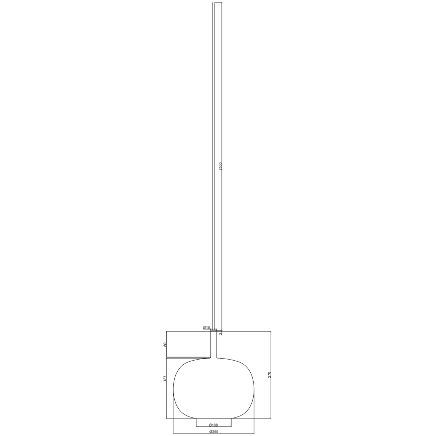 Ondaluce - Hanglamp met snoer THELMA 1xE27/15W/230V pr. 25 cm goudkleurig/helder