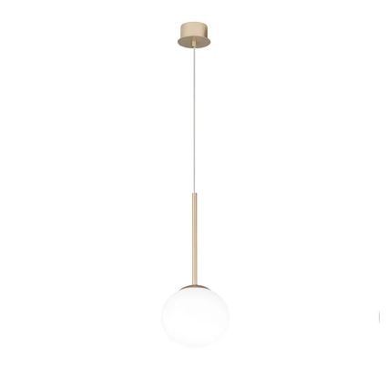 Ondaluce - JEWEL hanglamp aan kabel 1xE14/10W/230V Ø 17 cm goud/wit