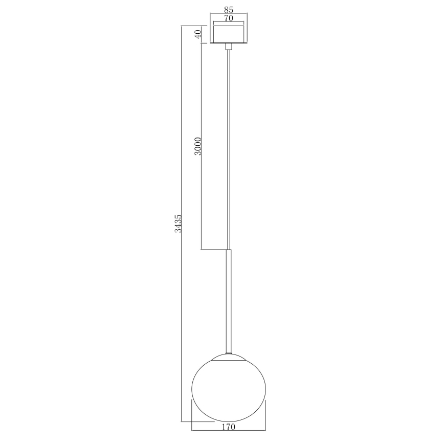 Ondaluce - JEWEL hanglamp aan snoer 1xE14/10W/230V Ø 17 cm zwart/rookzwart