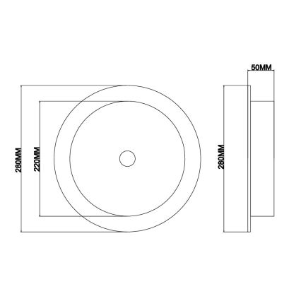 Ondaluce - JOKEY LED wandlamp 10W/230V, helder