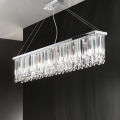 Ondaluce - Kristallen kroonluchter met kabel BATIDA 8xE14/10W/230V glanzend chroom