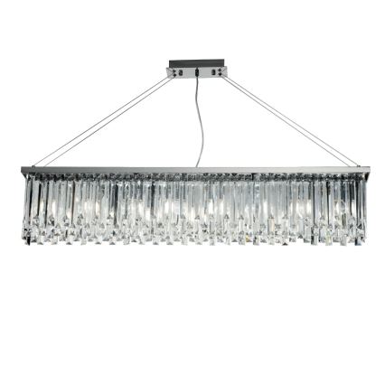 Ondaluce - Kristallen kroonluchter met kabel BATIDA 8xE14/10W/230V glanzend chroom