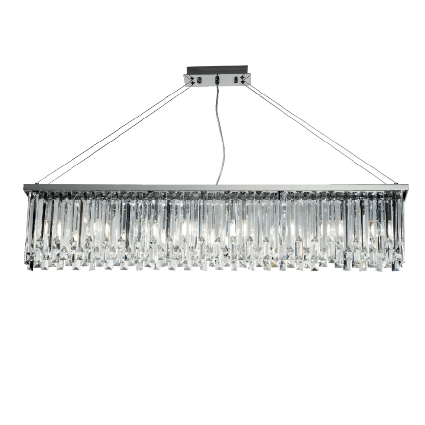 Ondaluce - Kristallen kroonluchter met kabel BATIDA 8xE14/10W/230V glanzend chroom