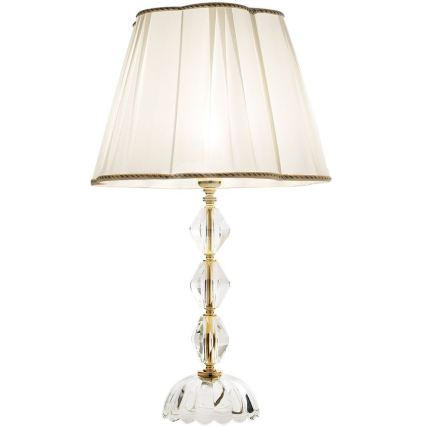 Ondaluce - Kristallen tafellamp BRIGIDA 1xE27/15W/230V crème/helder