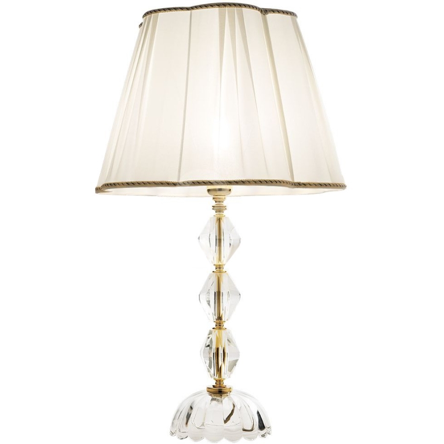 Ondaluce - Kristallen tafellamp BRIGIDA 1xE27/15W/230V crème/helder