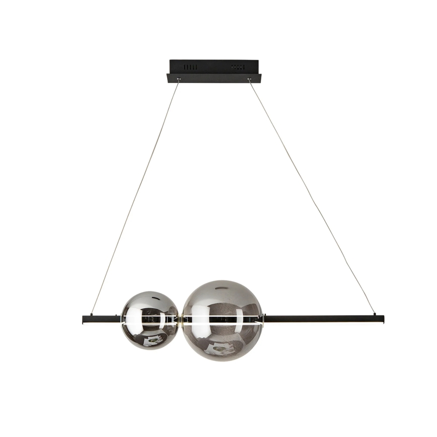 Ondaluce - LED dimbare hanglamp aan kabel FUFI LED/40W/230V rookzwart zwart