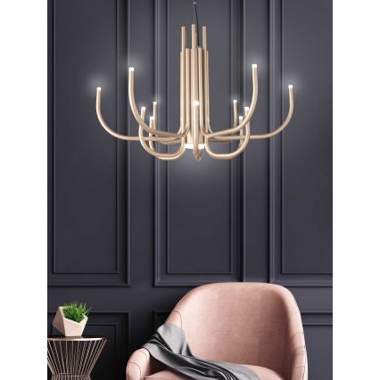 Ondaluce - LED dimbare hanglamp aan kabel NOUVEAU LED/35W/230V Ø 78 cm goud