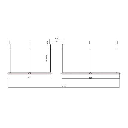 Ondaluce - dimbare LED-hanglamp aan kabel SOEL LED/28W/230V + LED/38W + LED/47W Ø 100/80/60 cm wit