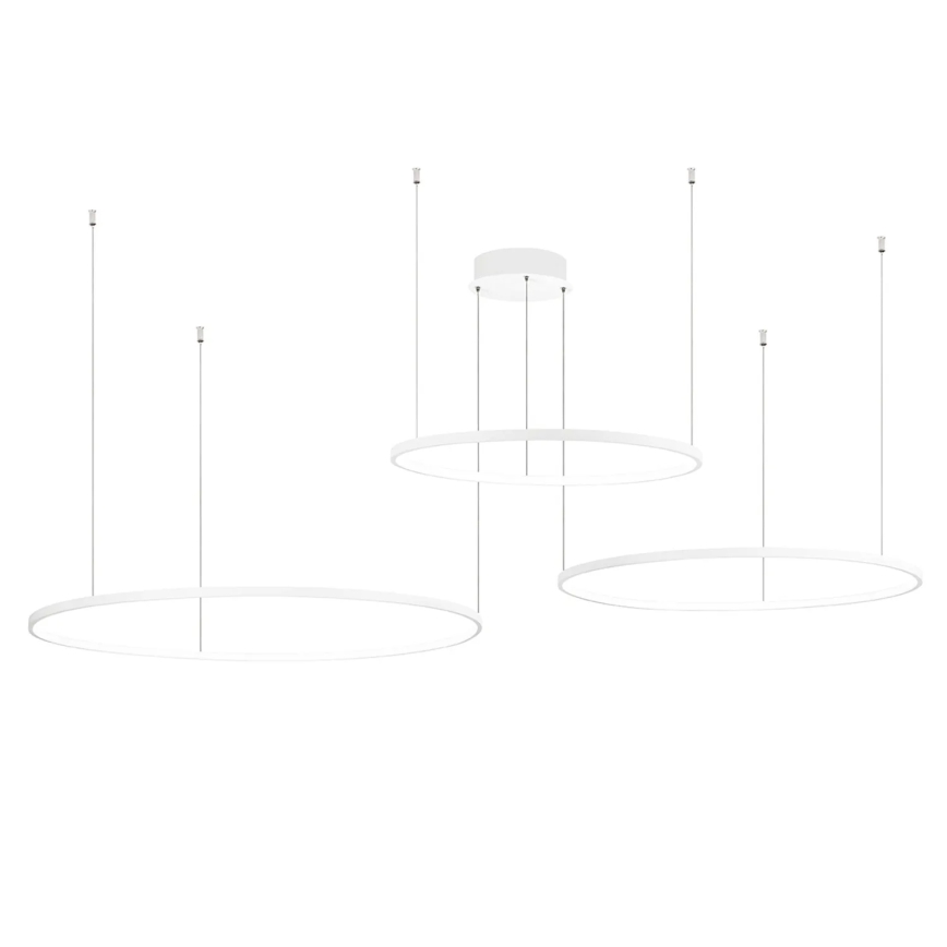 Ondaluce - Dimbare LED-hanglamp aan kabels SOEL LED/28W/230V + LED/38W + LED/47W 3000/4000K Ø 100/80/60 cm wit