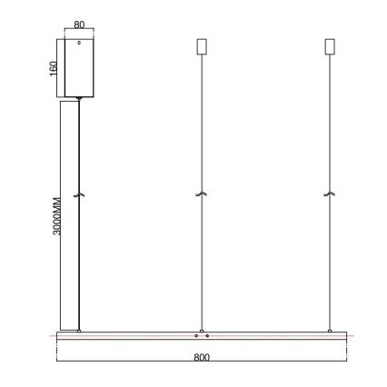Ondaluce - Dimbare LED-pendellamp aan kabel SOEL LED/38W/230V 3000/4000K Ø 80 cm wit