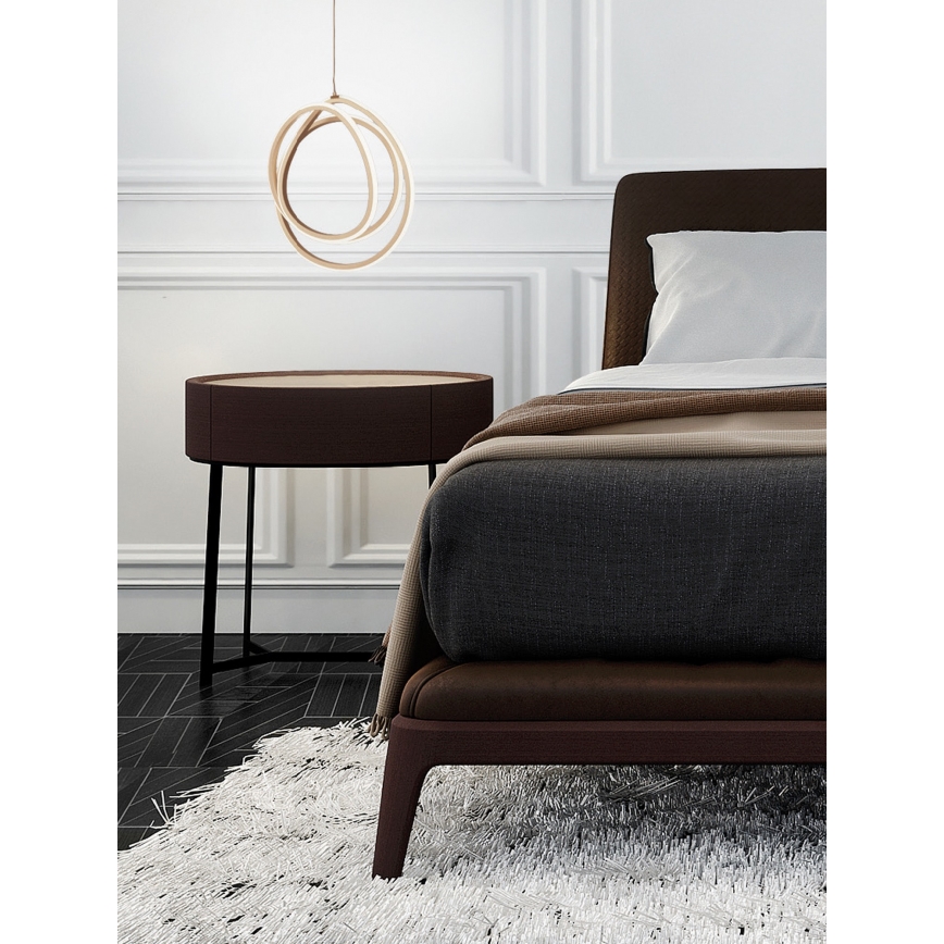 Ondaluce - LED-dimbare pendellamp aan kabel GOLDEN LED/28W/230V Ø 31,5 cm goudkleurig