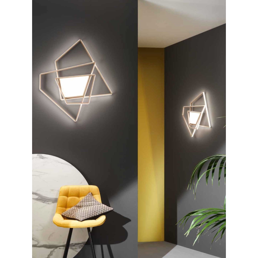 Ondaluce - LED dimbare plafondlamp GALAXY LED/90W/230V 71x84 cm goud