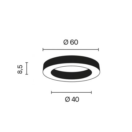 Ondaluce - Dimbare LED-plafondlamp GLOBUS LED/40W/230V 3000/4000K Ø 60 cm goud