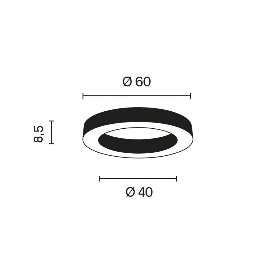 Ondaluce - Dimbare LED-plafondlamp GLOBUS LED/40W/230V 3000/4000K Ø 60 cm goud