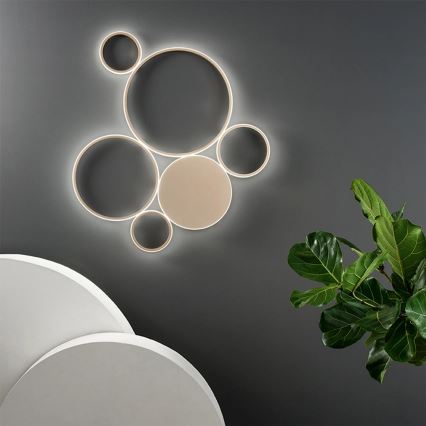 Ondaluce - LED dimbare plafondlamp POIS LED/68W/230V goud