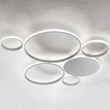 Ondaluce - LED dimbare plafondlamp POIS LED/68W/230V zilverkleurig