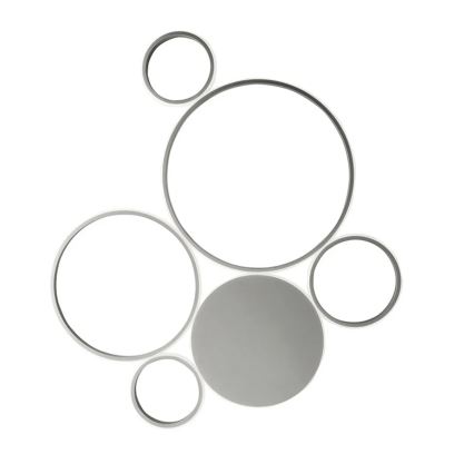 Ondaluce - LED dimbare plafondlamp POIS LED/68W/230V zilverkleurig