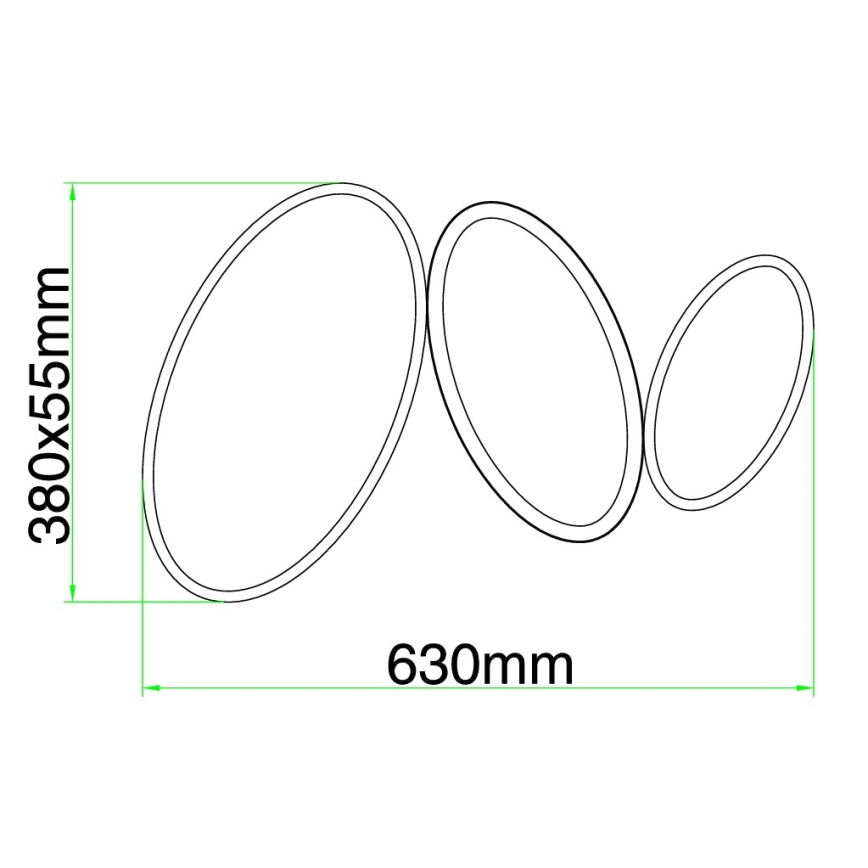Ondaluce - LED dimbare plafondlamp RICE LED/25W/230V 38x63 cm goudkleurig