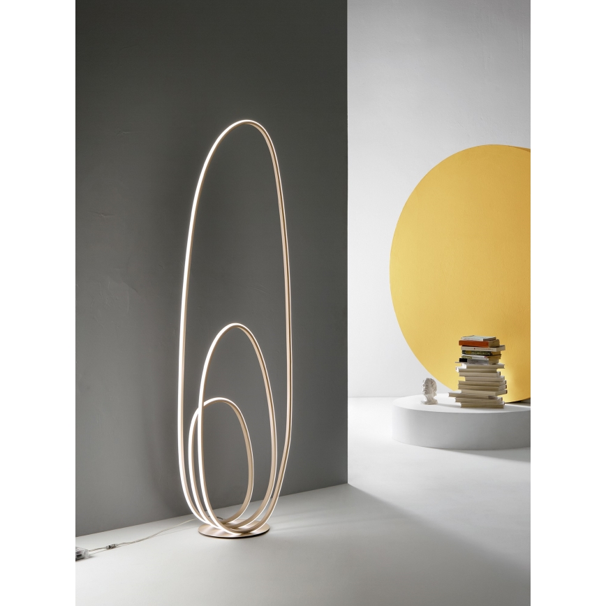 Ondaluce - LED-dimbare vloerlamp GOLDEN LED/45W/230V 160 cm goudkleurig