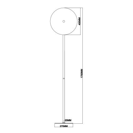 Ondaluce - LED-dimbare vloerlamp JOKEY LED/15W/230V 170 cm goud/helder