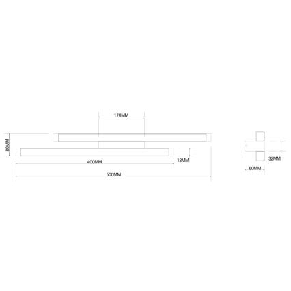 Ondaluce - LED dimbare wandlamp MOVIDA LED/16W/230V goudkleurig