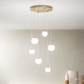 Ondaluce - LED-hanglamp aan kabel SANTOS LED/48W/230V Ø 45 cm goud/wit
