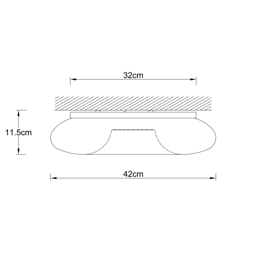 Ondaluce - Plafondlamp DODI 3xE27/15W/230V Ø 42 cm wit
