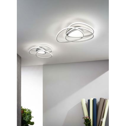 Ondaluce - ROSE dimbare LED-plafondlamp LED/60W/230V 50x54 cm, zilver