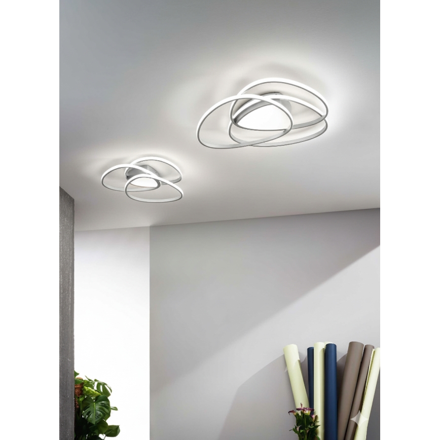 Ondaluce - ROSE dimbare LED-plafondlamp LED/60W/230V 50x54 cm, zilver