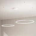 Ondaluce - SOEL dimbare LED-hanglamp aan kabel LED/28W/230V + LED/38W 3000/4000K Ø 80/60 cm wit