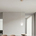 Ondaluce - THELMA hanglamp met kabel 1xE27/15W/230V Ø 19,5 cm goud/helder