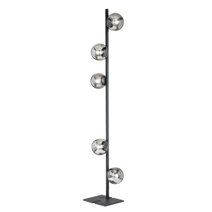 Ondaluce - Vloerlamp MONILE 5xE14/10W/230V rookzwart
