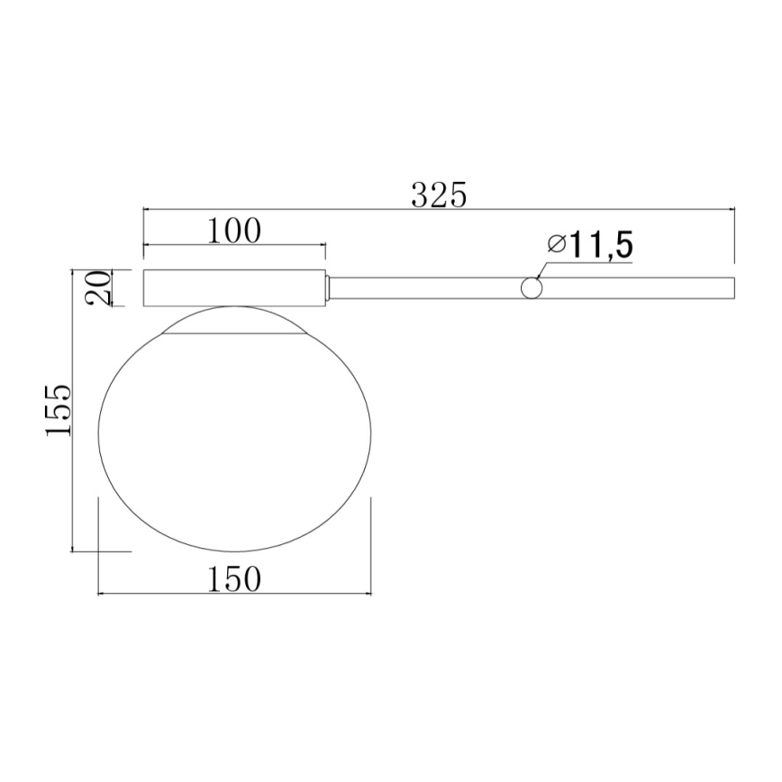 Ondaluce - Wandlamp JEWEL 1xE14/10W/230V zwart/rookzwart