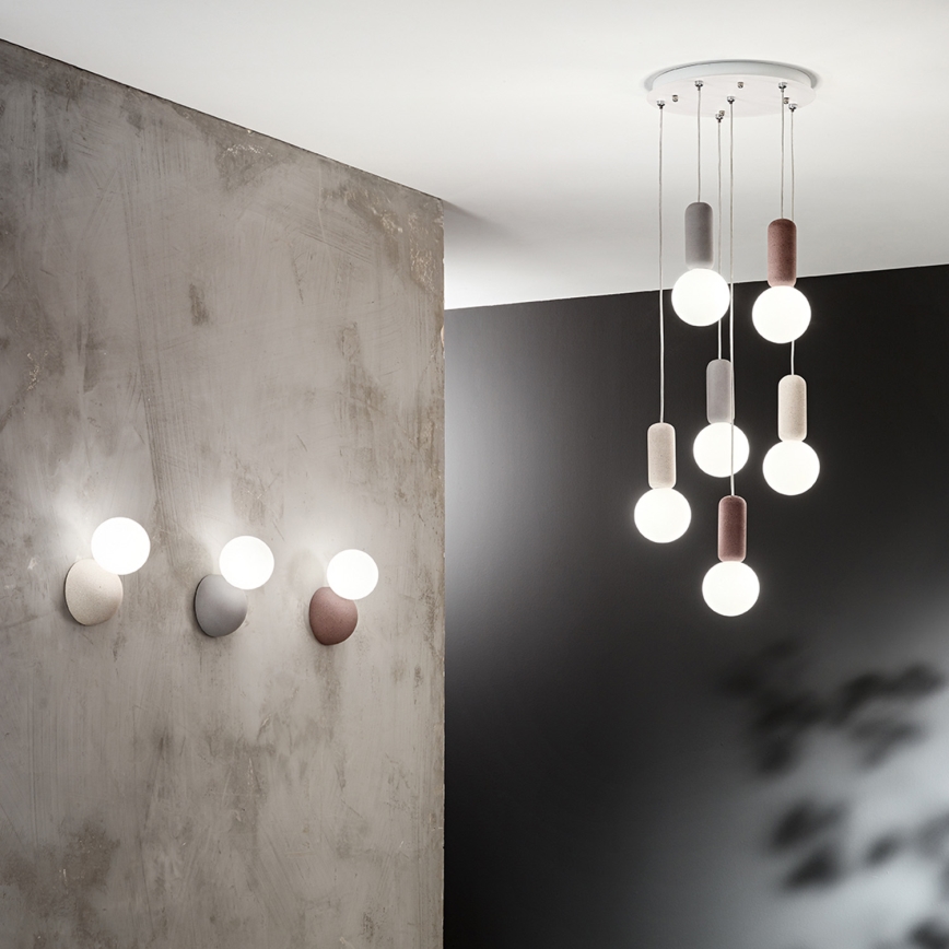 Ondaluce - Wandlamp ROCK 1xG9/7W/230V beton/wit