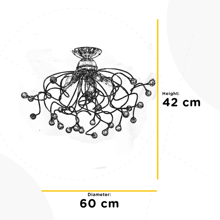 ONLI - Bevestigde hanglamp TRILLY 5xE14/6W/230V